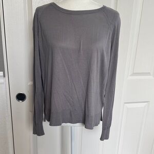Zara Gray Long Sleeve Knit Top - Size large